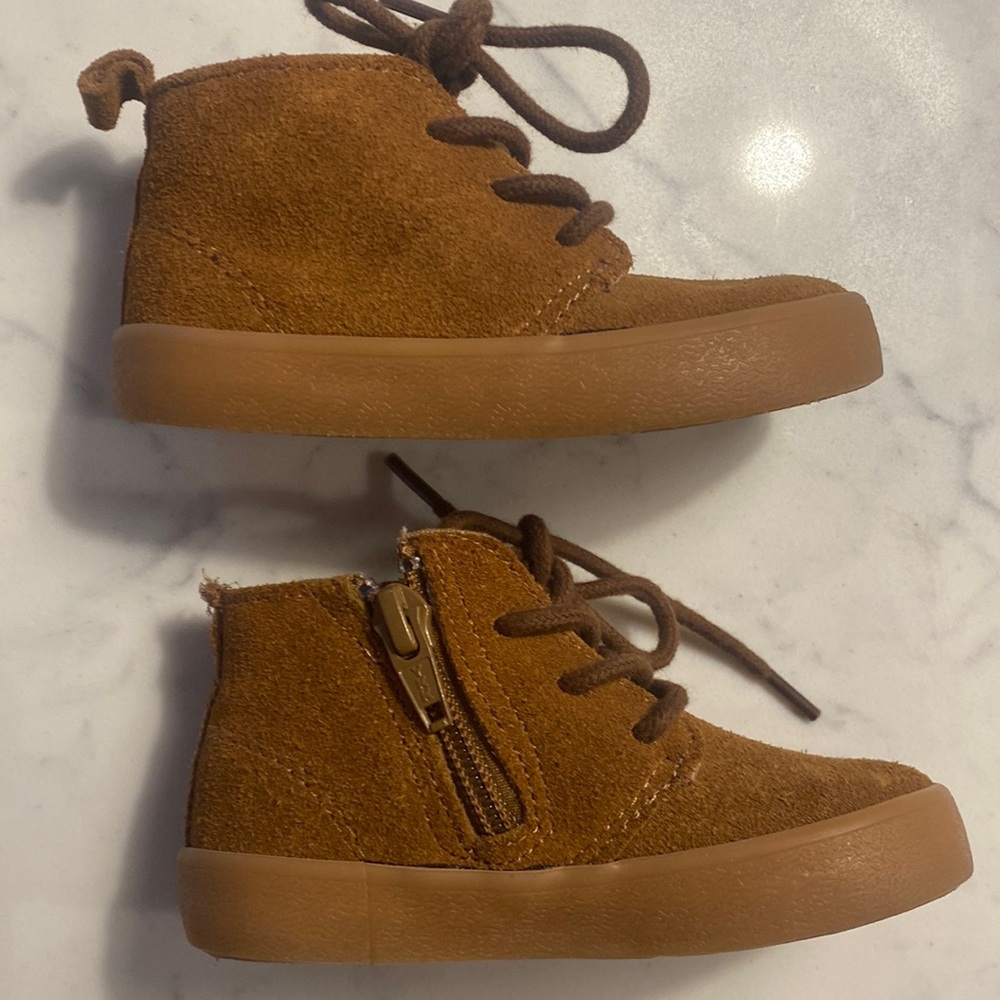 Baby gap boys brown suede dress shoes boots size 5